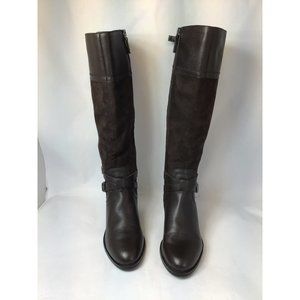 Franco Sarto Women's Lapis brown Leather Riding Boots size 5.5 pre-owned